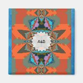 Kleurrijk Zuid-Western geometrisch patroon Magneet (Voorkant)