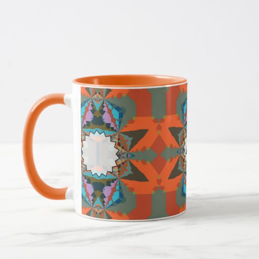 Kleurrijk Zuid-Western geometrisch patroon Mok (Links)