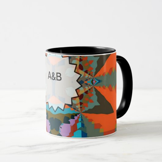 Kleurrijk Zuid-Western geometrisch patroon Mok (Voorkant rechts)