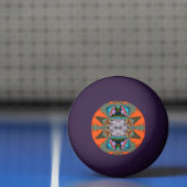 Kleurrijk Zuid-Western geometrisch patroon Pingpongbal (Net)