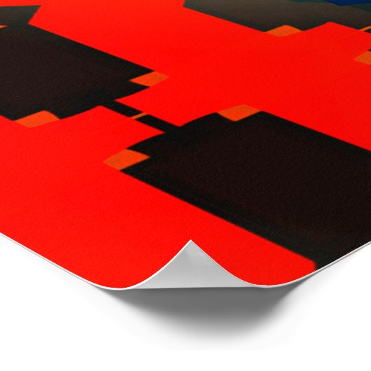 Kleurrijk Zuid-Western geometrisch patroon Poster (Hoek)