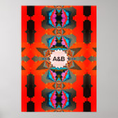 Kleurrijk Zuid-Western geometrisch patroon Poster (Voorkant)