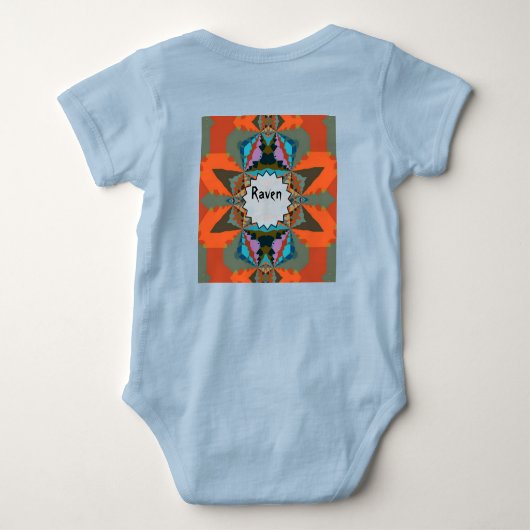 Kleurrijk Zuid-Western geometrisch patroon Romper (Achterkant)