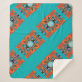 Kleurrijk Zuid-Western geometrisch patroon Sherpa Deken (Voorkant)