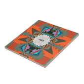 Kleurrijk Zuid-Western geometrisch patroon Tegeltje (Zijkant)