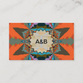 Kleurrijk Zuid-Western geometrisch patroon Visitekaartje (Achterkant)