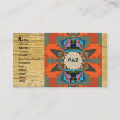 Kleurrijk Zuid-Western geometrisch patroon Visitekaartje (Voorkant)