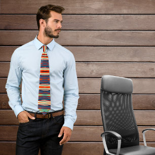 Kleurrijk zuidwestmotief abstract hedendaags stropdas