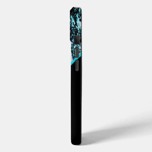 Kleurrijk + zwart chique cool marmer Case-Mate iPhone case (Achterkant / Links)