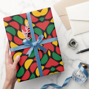Kleurrijk Zwart Geschiedenis Naadloos Patroon Cadeaupapier