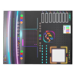 Kleurrijk Zwart Kantoor School Groot Notitieblok