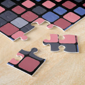 Kleurrijk zwart Patroon Random Hard Moeilijk Kwaad Legpuzzel (Zijkant)