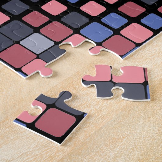 Kleurrijk zwart Patroon Random Hard Moeilijk Kwaad Legpuzzel (Zijkant)