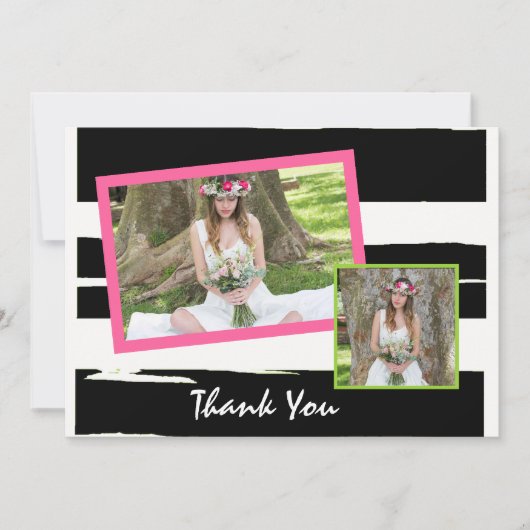 Kleurrijk zwart-wit foto Afstuderen Kaart (Voorkant)