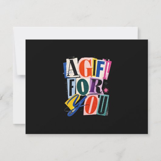 Kleurrijk Zwart Zakelijk Cadeaubon (Voorkant)