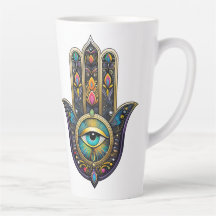 Kleurrijk Zwarte Gouden Hamsa met Turquoise Derde 