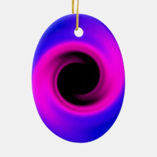 Kleurrijk zwenkzwart gat keramisch ornament (Achterkant)