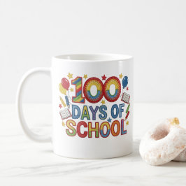 Kleurrijke 100 dagen school koffiemok