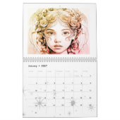 Kleurrijke 12 maanden kalender (Jan 2027)