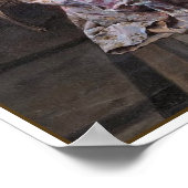 Kleurrijke 18e c. aristocratische scène poster (Hoek)