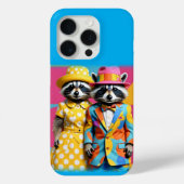 Kleurrijke 1960's mod raccoons Case-Mate iPhone case (Achterkant)