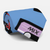 Kleurrijke 1980s Bright Cassette Music Retro  Stropdas (Opgerold)