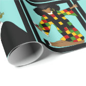 Kleurrijke 2024 Afstuderen vierkanten Afrikaans Am Cadeaupapier (Rol Hoek)