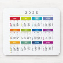 Kleurrijke 2025 Kalender - Regenboog Kleuren 3 Kol