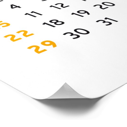 Kleurrijke 2026 Agenda - Regenboog Kleuren 3 Kolom Poster (Hoek)