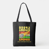 Kleurrijke 2029 APOPHIS Asteroïde 99942 Tote Bag (Achterkant)