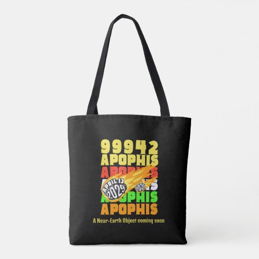 Kleurrijke 2029 APOPHIS Asteroïde 99942 Tote Bag (Achterkant)