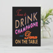 Kleurrijke 21e verjaardag tijd om champagne te Dri Kaart (Staand voorkant)