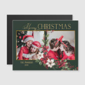 Kleurrijke 2-Foto Vrolijke Kerstpuntjes (Voorkant / Achterkant)