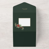 Kleurrijke 2-Foto Vrolijke Kerstpuntjes All In One Uitnodiging (Buitenkant)