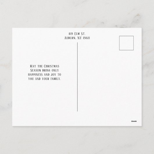 Kleurrijke 2-Foto Vrolijke Kerstpuntjes Feestdagenkaart (Achterkant)