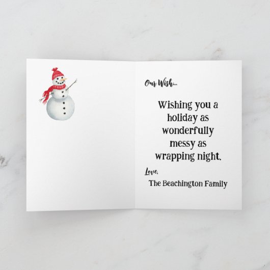 * Kleurrijke 2 grillige kerstmeisje cadeau AP97 Bedankkaart (Binnen)