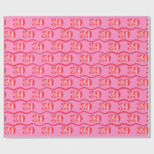 Kleurrijke 30e verjaardag cadeauverpakking cadeaupapier (Vlak)