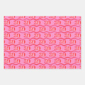 Kleurrijke 30e verjaardag cadeauverpakking inpakpapier vel (Voorkant 3)