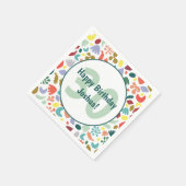 Kleurrijke 30e verjaardag Custom Servet (Hoek)