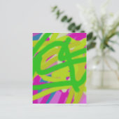 kleurrijke 3748 abstracte kunst briefkaart (Staand voorkant)