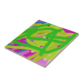 kleurrijke 3748 abstracte kunst tegeltje (Zijkant)