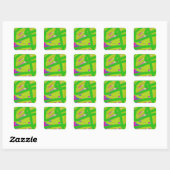 kleurrijke 3748 abstracte kunst vierkante sticker (Vel)