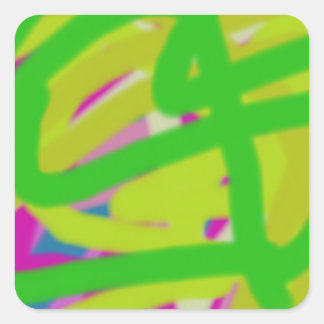 kleurrijke 3748 abstracte kunst vierkante sticker