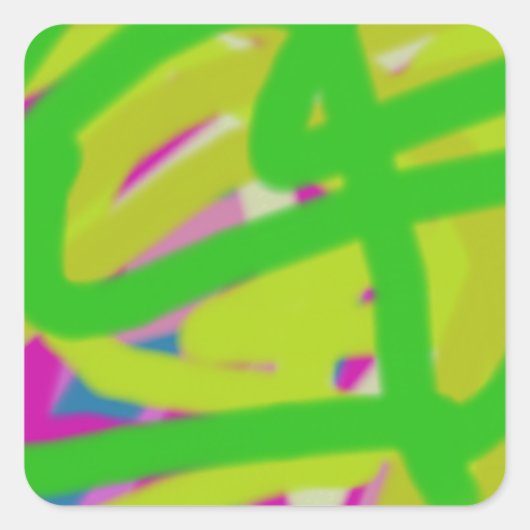 kleurrijke 3748 abstracte kunst vierkante sticker (Voorkant)