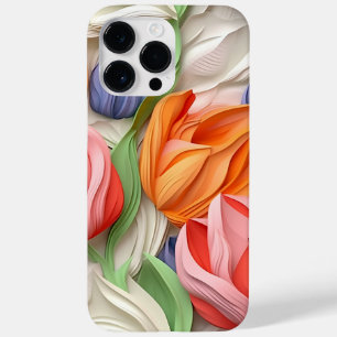 KLEURRIJKE 3-D LOOK TULP BLOEMEN Case-Mate iPhone 14 PRO MAX HOESJE