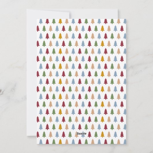 Kleurrijke 3 foto Vrolijk Kerstfeest Feestdagenkaart (Achterkant)