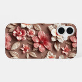Kleurrijke 3D-bloem iPhone 16 Hoesje (Achterkant horizontaal)