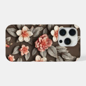 Kleurrijke 3D-bloem iPhone Hoesje (Achterkant horizontaal)
