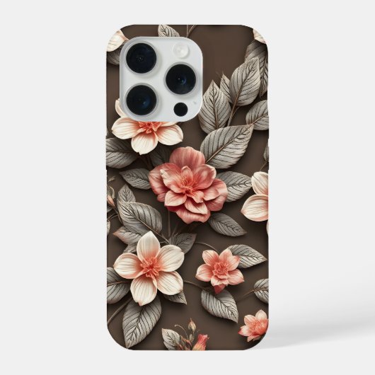 Kleurrijke 3D-bloem iPhone Hoesje (Achterkant)