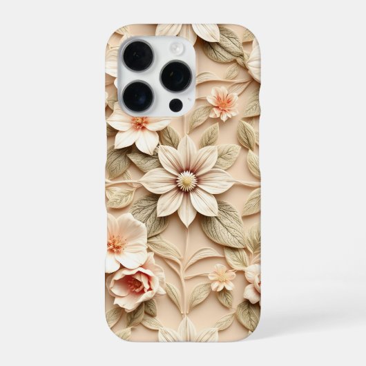Kleurrijke 3D-bloem iPhone Hoesje (Achterkant)